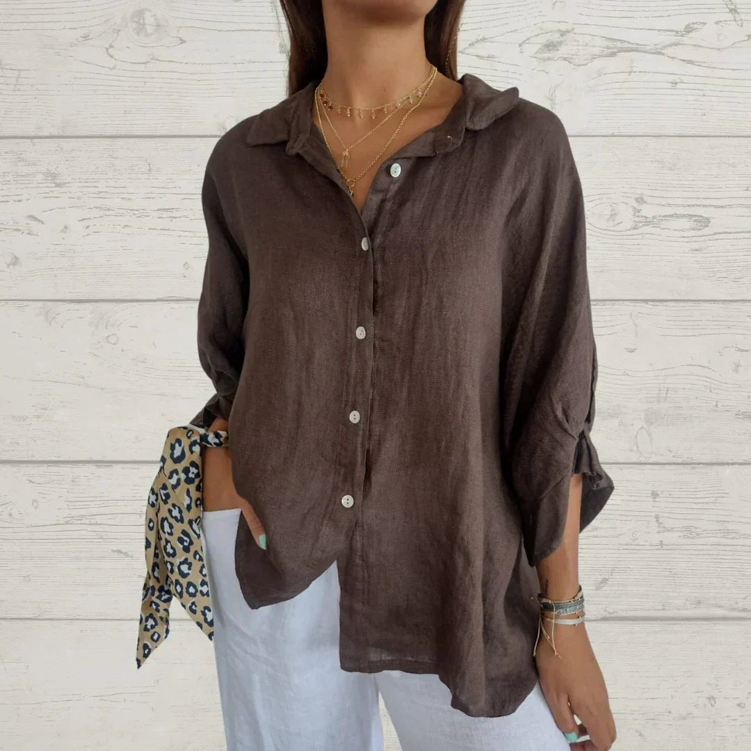 Damenbluse mit Knöpfen Elegantes Design Zeitlos