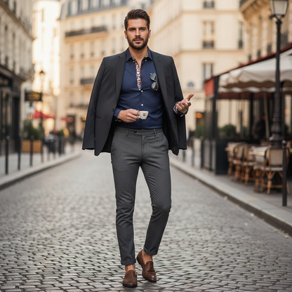 Herren Langarmhemd SlimFit Elegantes Design - Norvielle