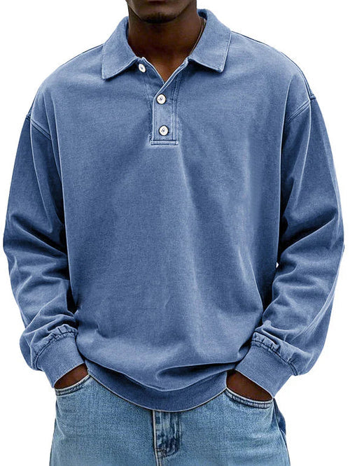 Herren Langarm Polo Sweatshirt Bequem - Norvielle