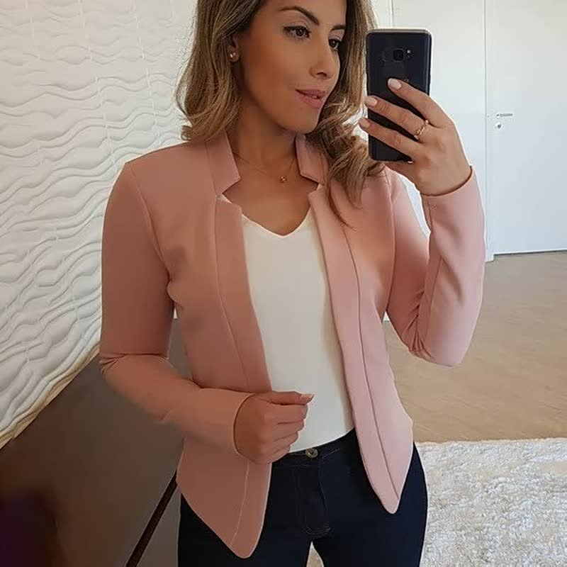Damen Blazer Leichter Relaxed Fit Übergangsmantel - Norvielle