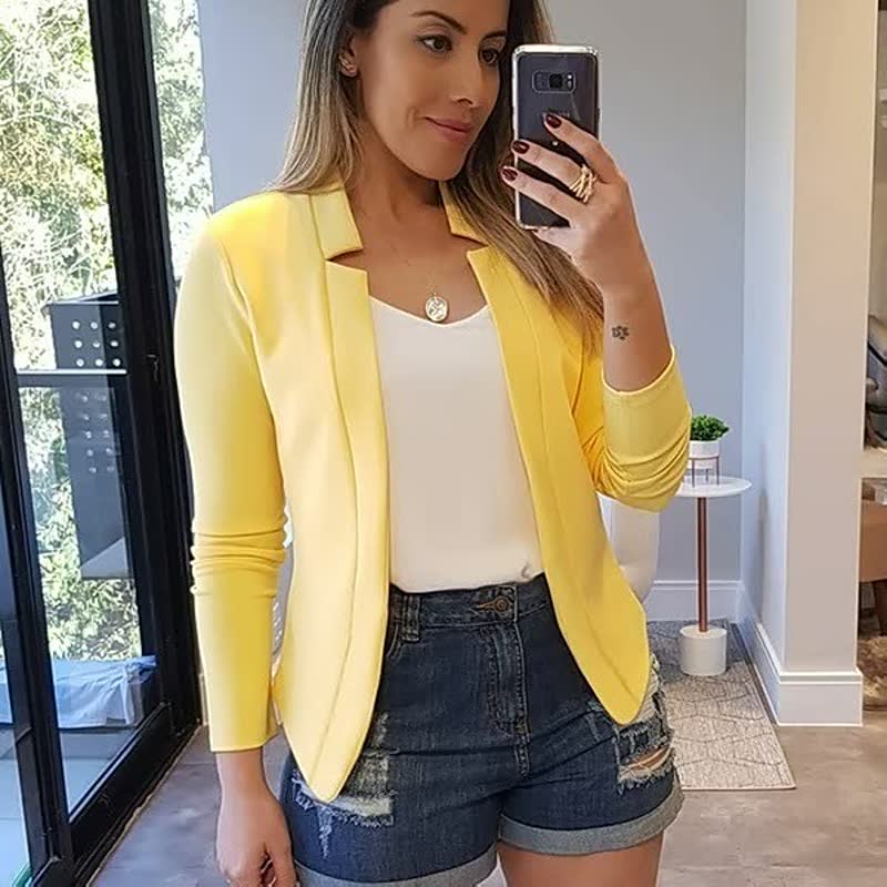 AvaBlazer Damen Blazer Gelb – leichter Übergangsblazer