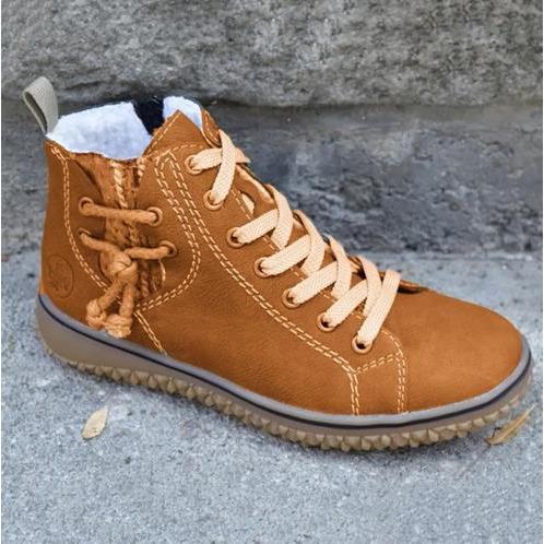 Damen Leder Schnürschuhe Vintage Stil