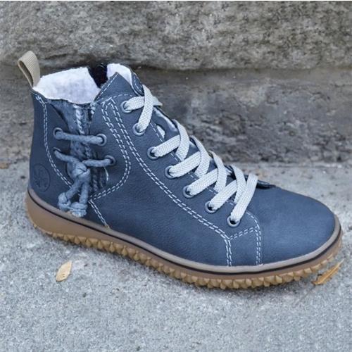 Damen Leder Schnürschuhe Vintage Stil