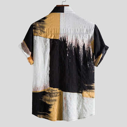 Herrenhemd Retro Stil Elvis Baumwolle