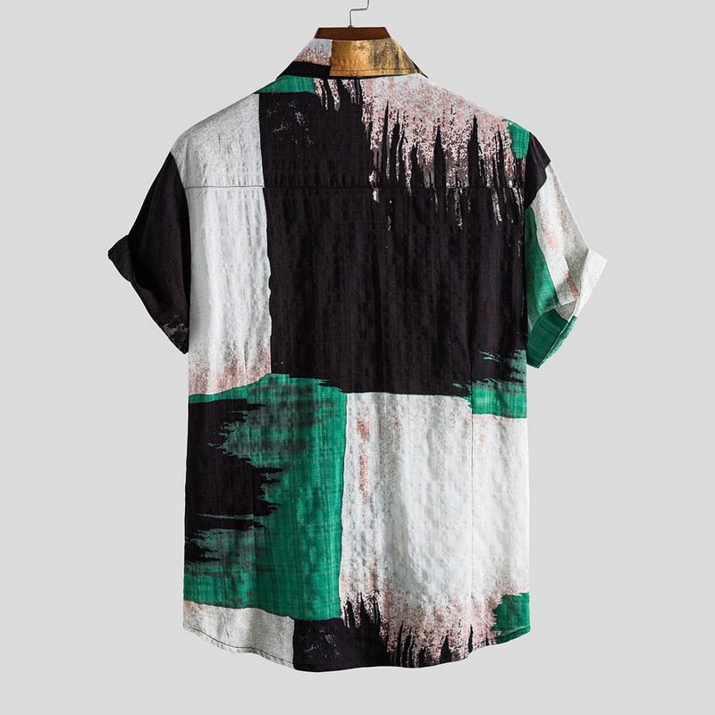 Herrenhemd Retro Stil Elvis Baumwolle