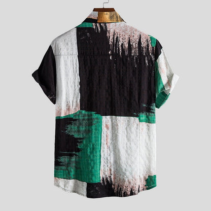 Herrenhemd Retro Stil Elvis Baumwolle