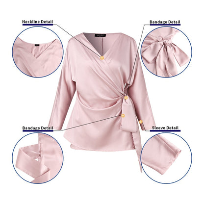 Damen Seidenbluse Elegante Bluse