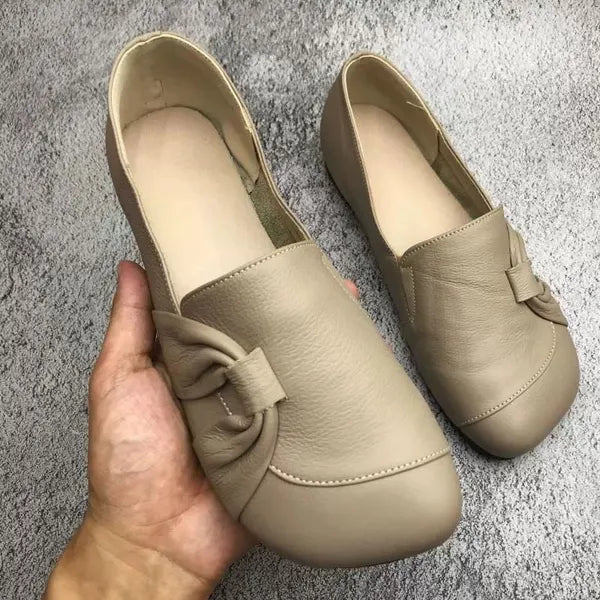 Damen Leder Schuhe Rutschfest Breitpassend Komfort