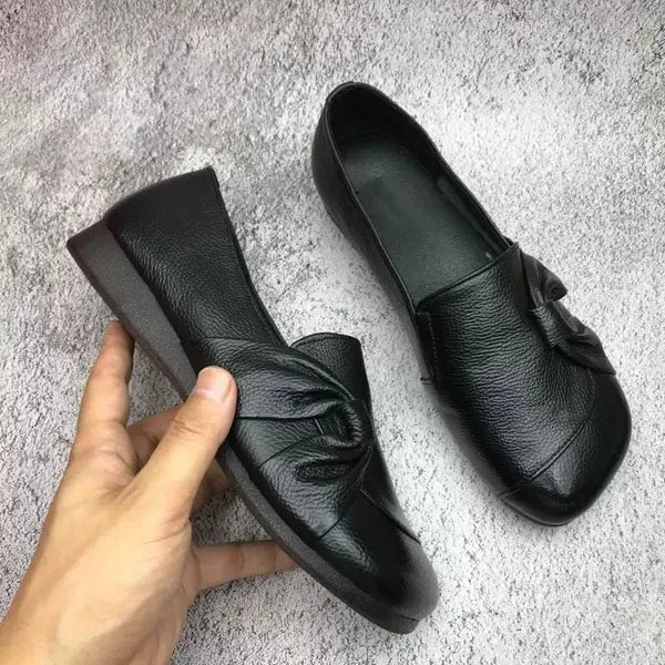 Damen Leder Schuhe Rutschfest Breitpassend Komfort