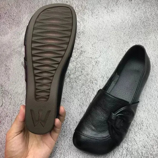 Damen Leder Schuhe Rutschfest Breitpassend Komfort
