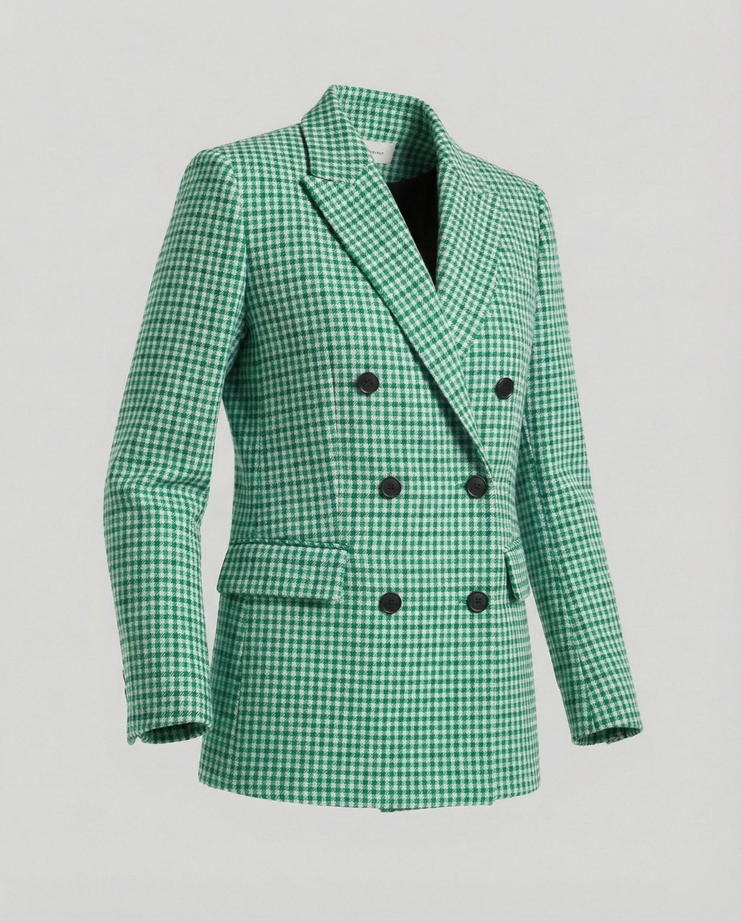 Damen Karo Blazer Modern Kaschmir