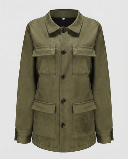 Damen Velourslederjacke Modernes Design