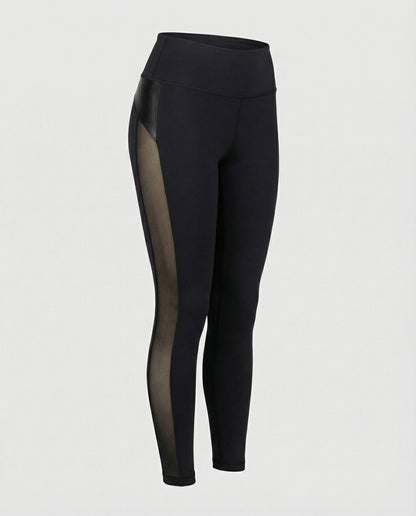 Damen Sportleggings Atmungsaktives Stretch-Mesh