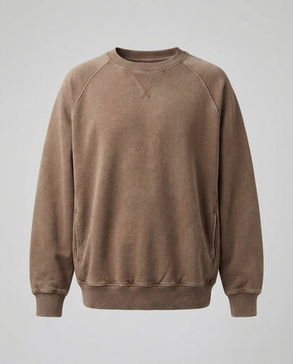Kaschmir Sweatshirt Damen V-Ausschnitt Bequem Grau