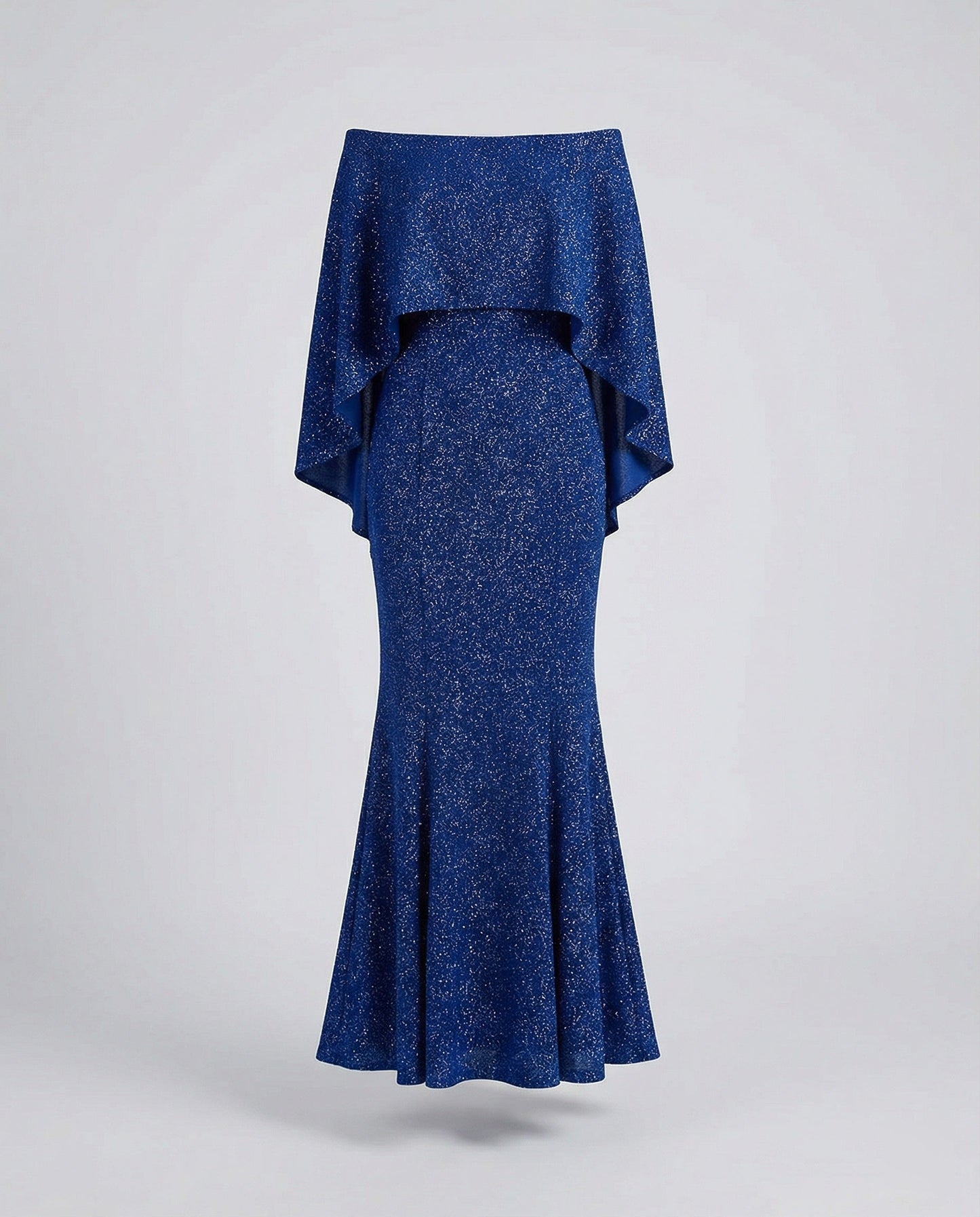 Damen Abendkleid Off-Shoulder Glitter