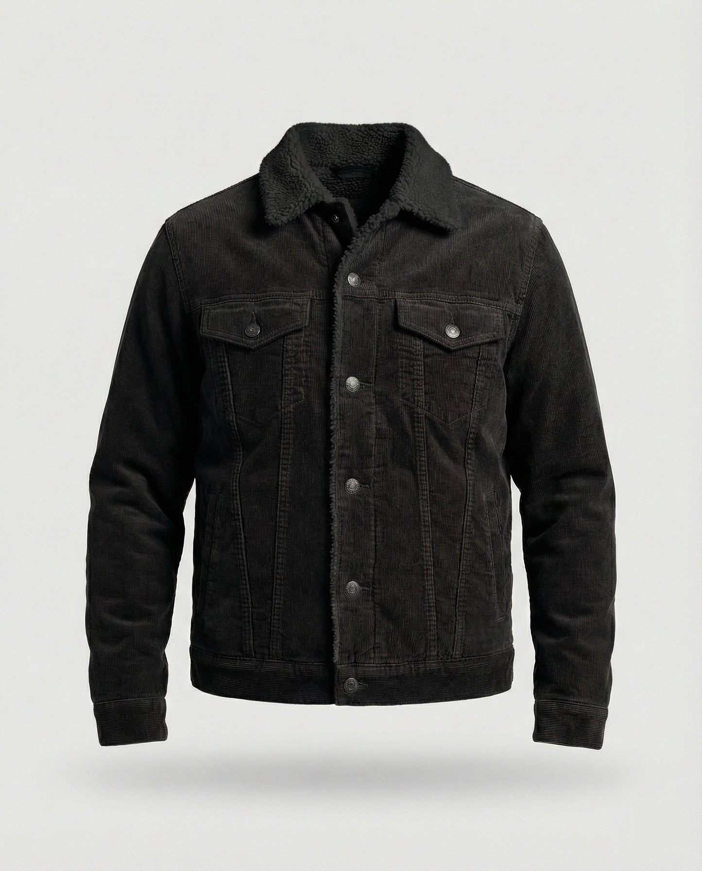 Herren Lederjacke Cord Elegant