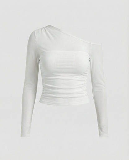 Damen Schulterfreies Asymmetrisch Elegant
