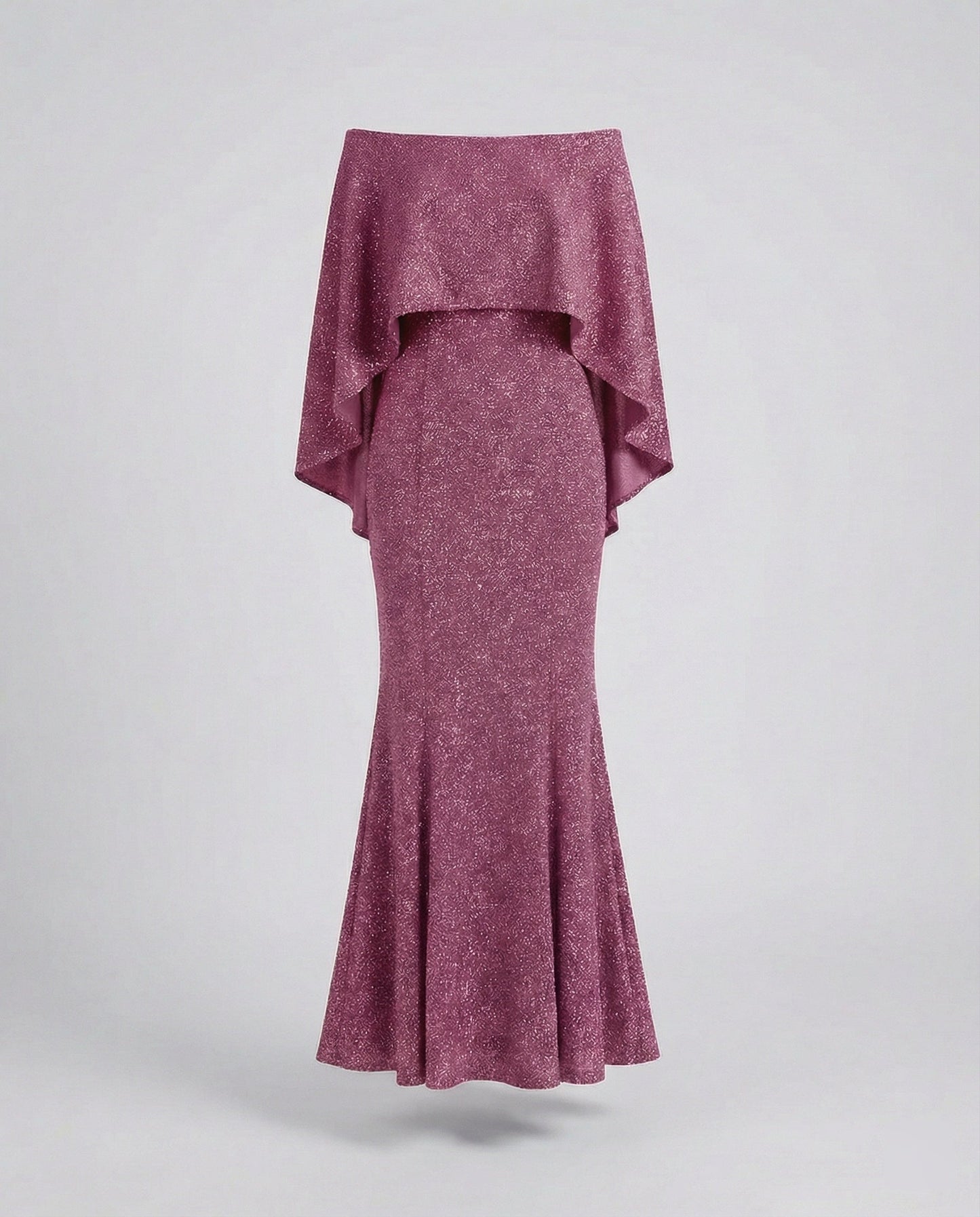 Damen Abendkleid Off-Shoulder Glitter