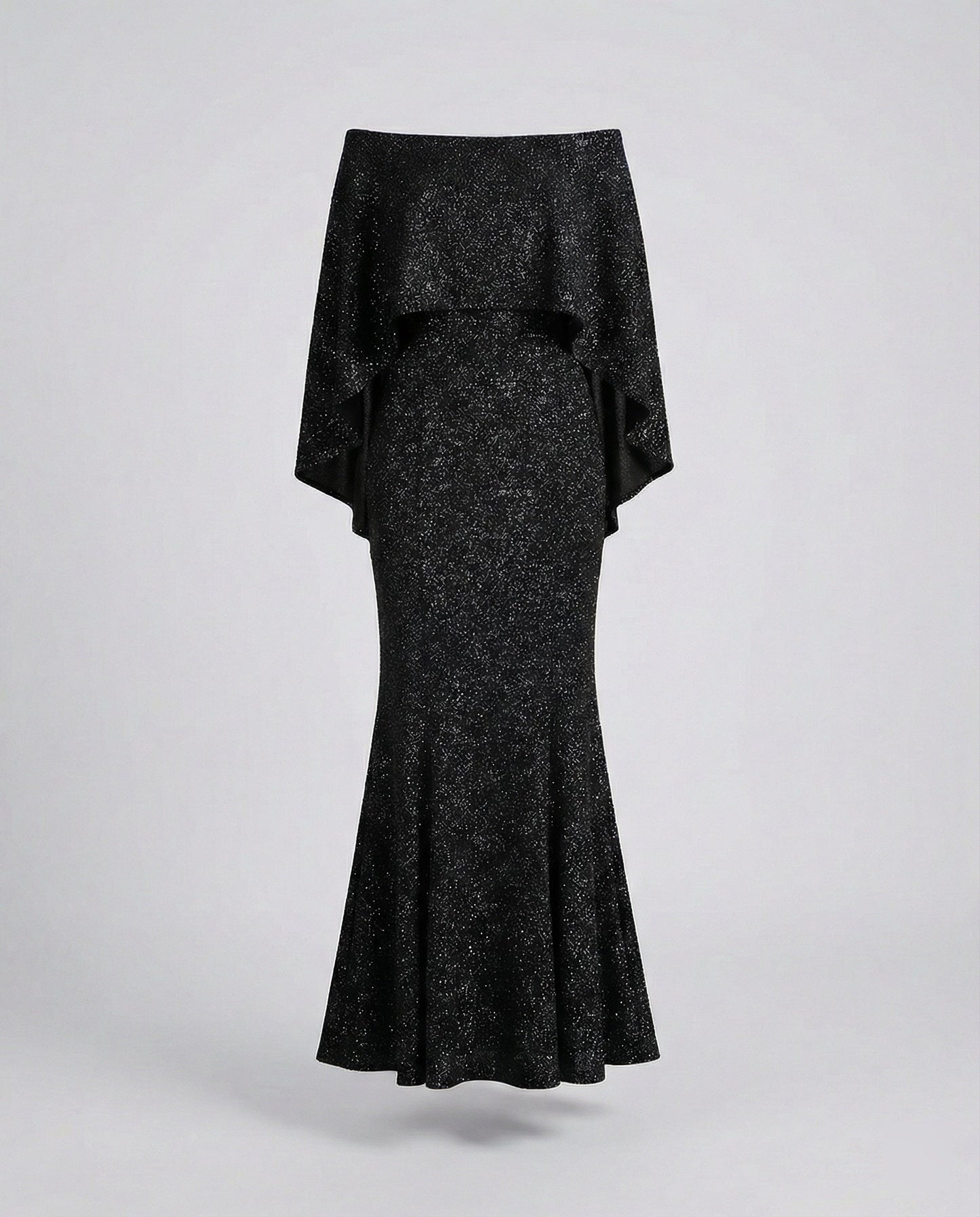 Damen Abendkleid Off-Shoulder Glitter
