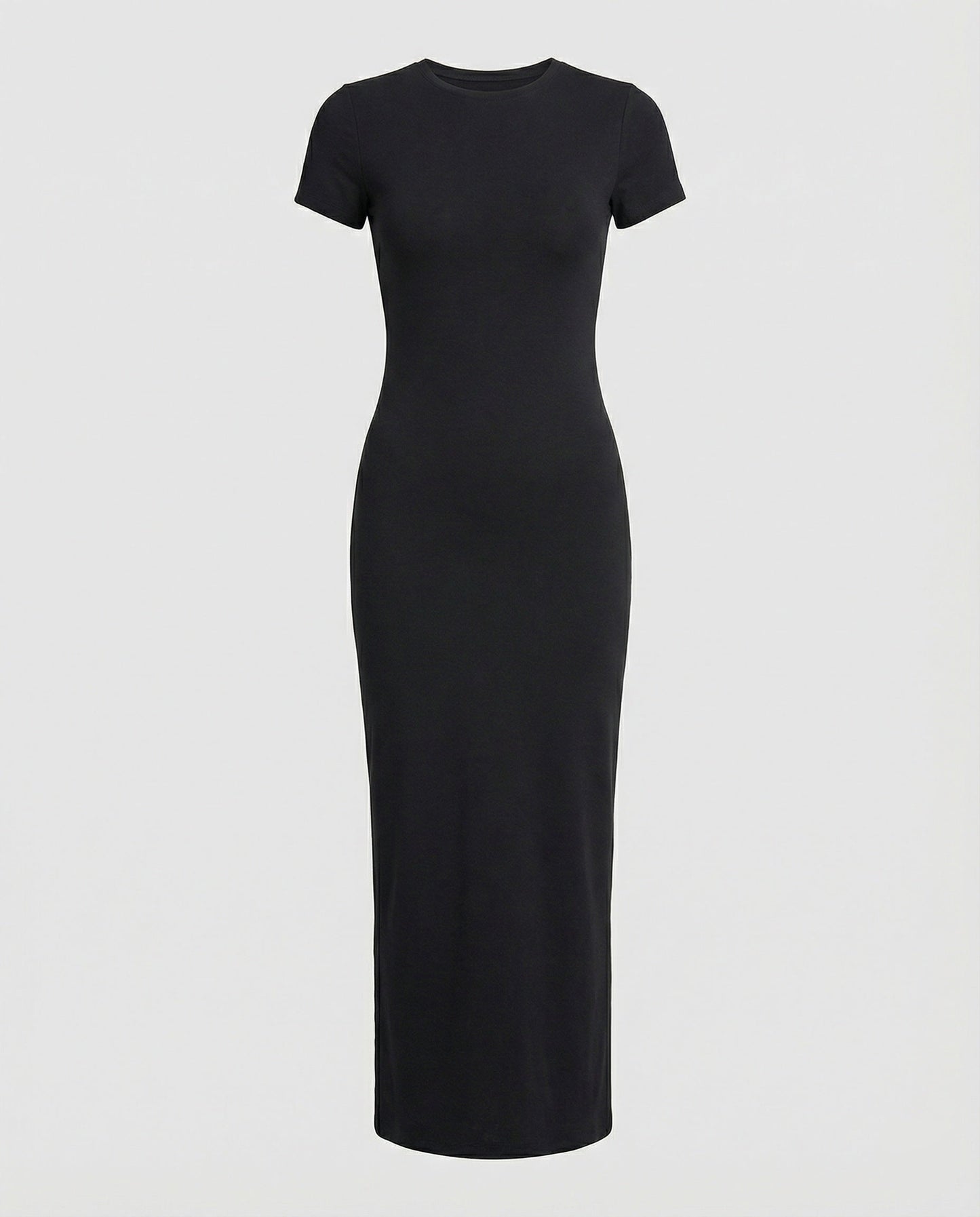 Damen Maxikleid Kurzärmelig Elegant Figurbetont
