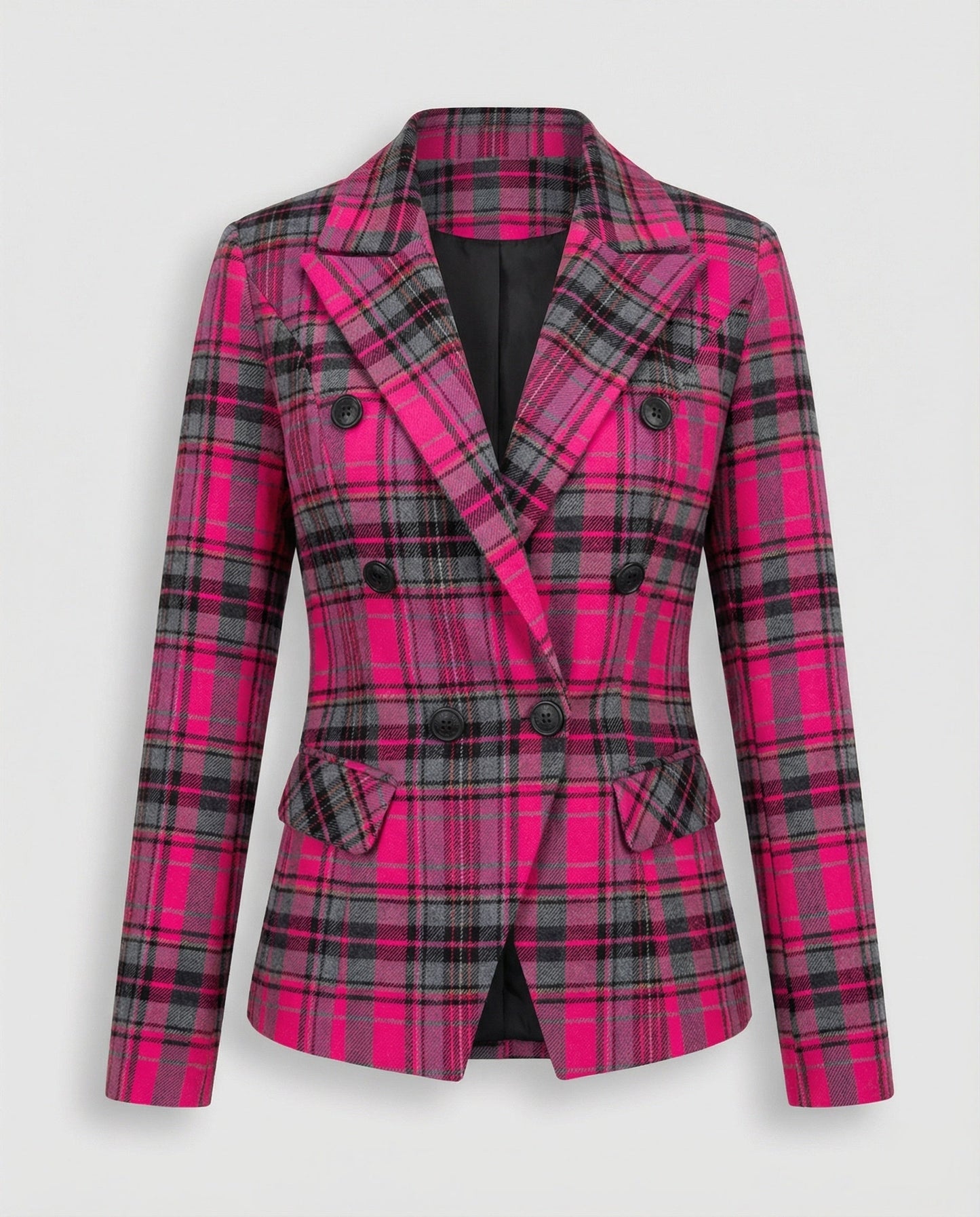 Damen Blazer Karierter Business Stil