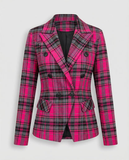 Damen Blazer Karierter Business Stil