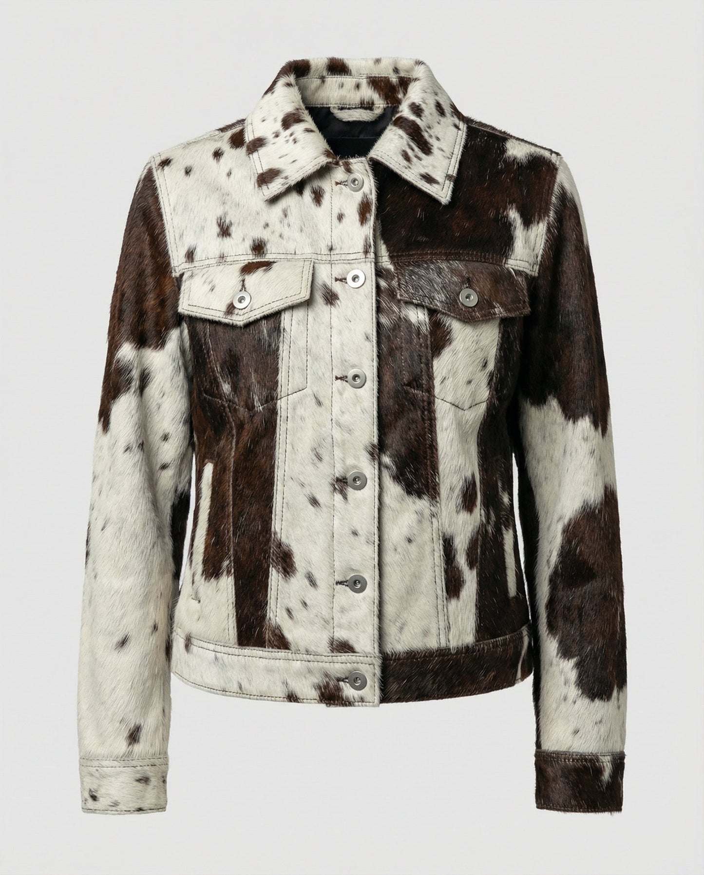 Damen Lederjacke Wildleder Tierprint