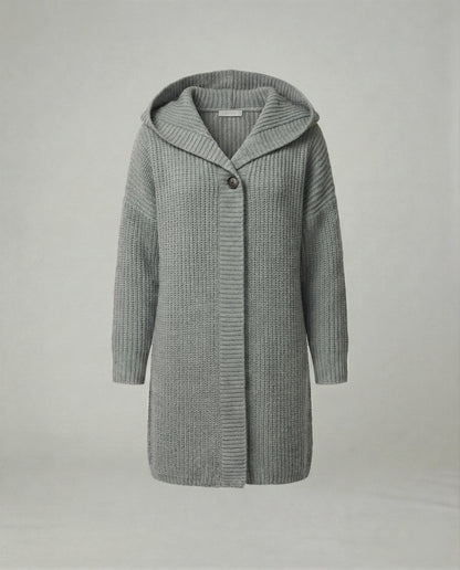Damen Wolle Weste mit Kapuze Modern