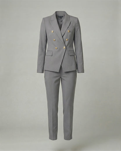 Damen Blazer Set Schick Modern Knopf