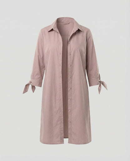 Damen Longbluse Lässig Umschlagärmel Freizeit - Norvielle