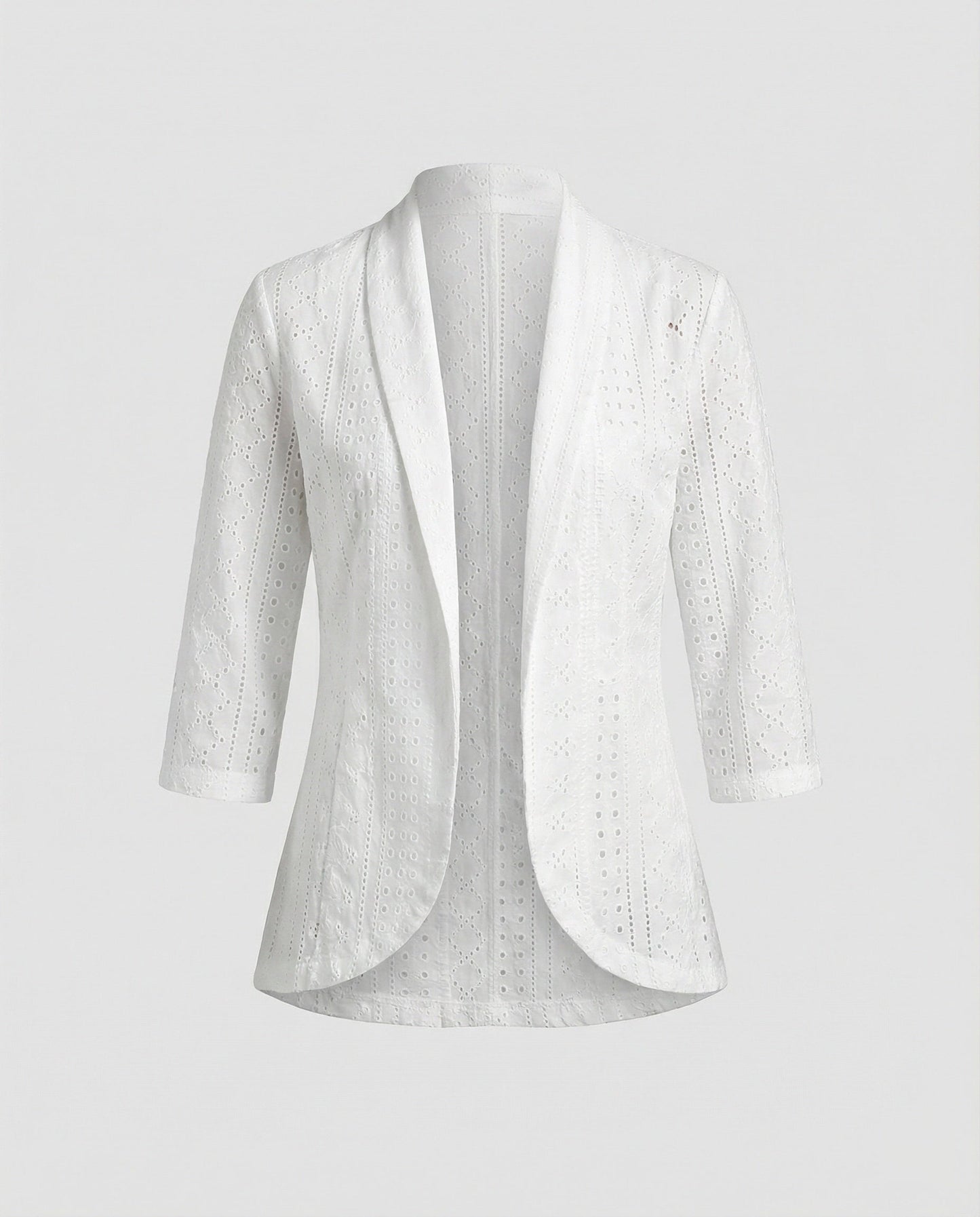 Damen Blazerjacke Tailliert Lochmuster