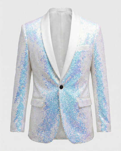 Herren Blazer Pailletten Glamour