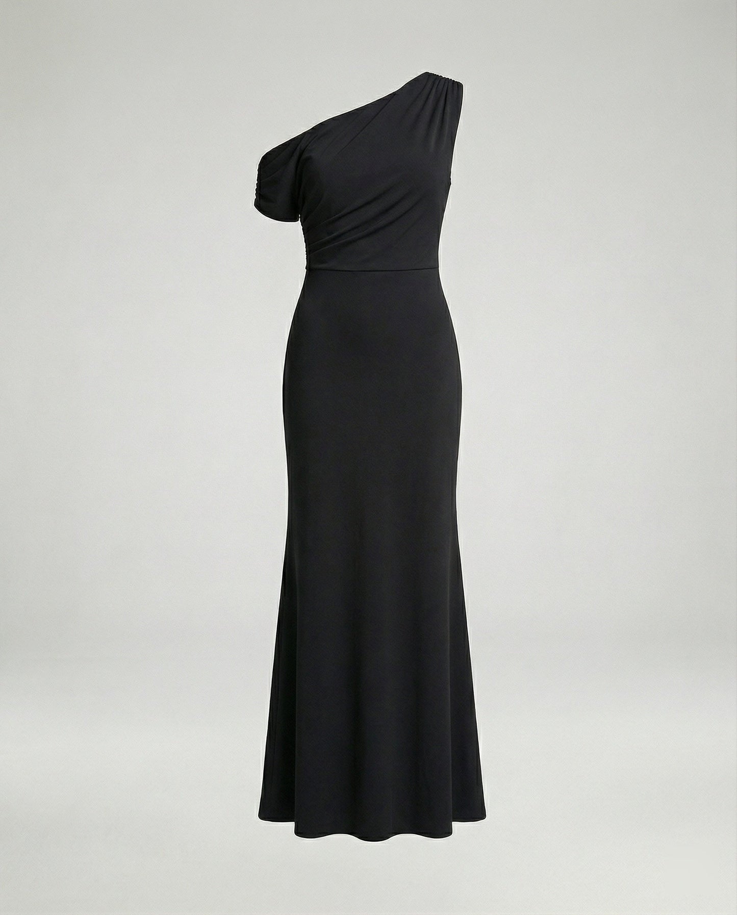 Elegantes Damen Abendkleid Figurbetont Asymmetrisch Lang