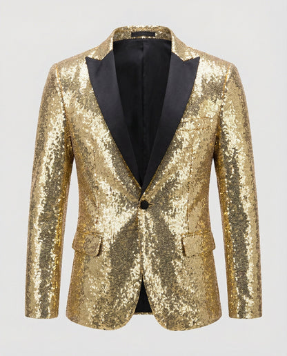 Herren Paillettenblazer Glitzer