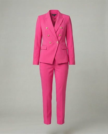 Damen Blazer Set Schick Modern Knopf