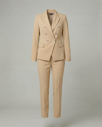Damen Blazer Set Schick Modern Knopf
