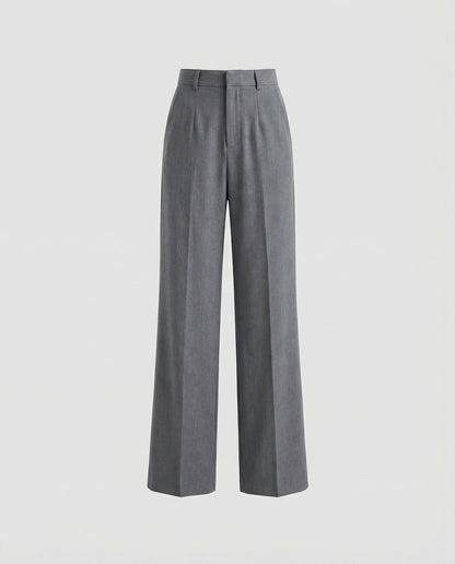 Damen Stoffhose Bügelfalte Elegant Schwarz - Norvielle