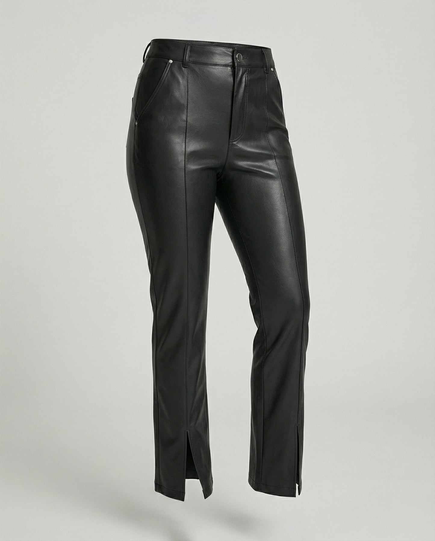 Damen Leggings Stretch Kunstleder