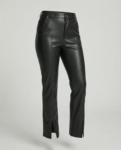 Damen Leggings Stretch Kunstleder