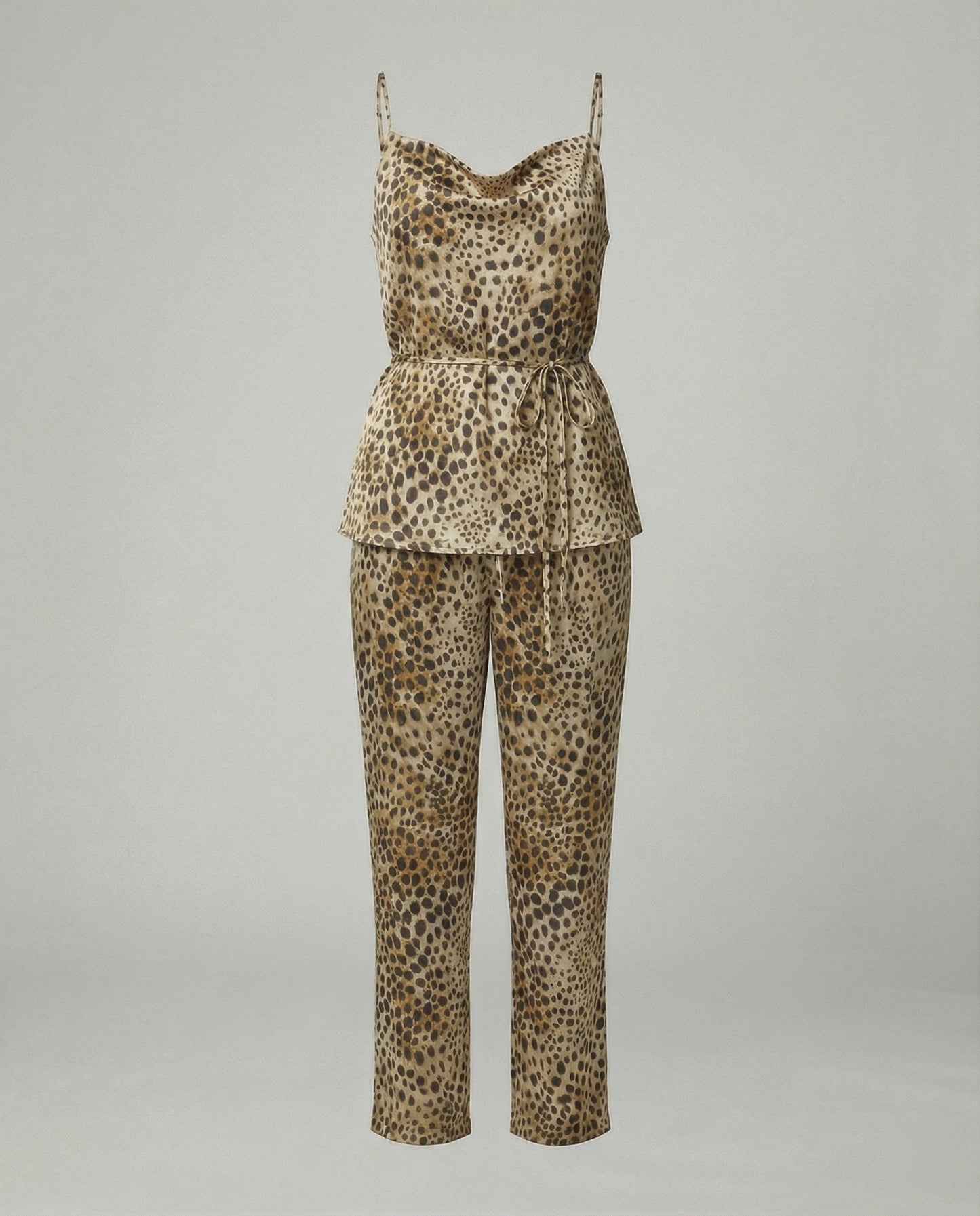 Damen Leinenhose Tiermuster Sommer