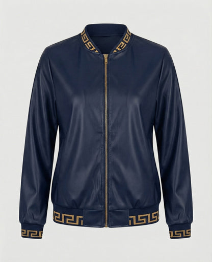 Damen Langarmjacke Geoprint Trendig