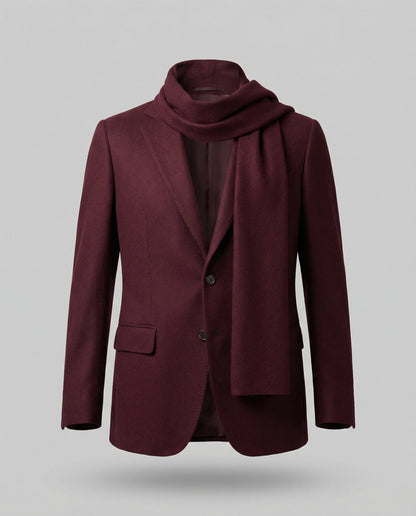 Damen Blazer Elegante Jacke Mit Schal