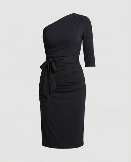 Damen Wickelkleid Elegant Figurbetonter