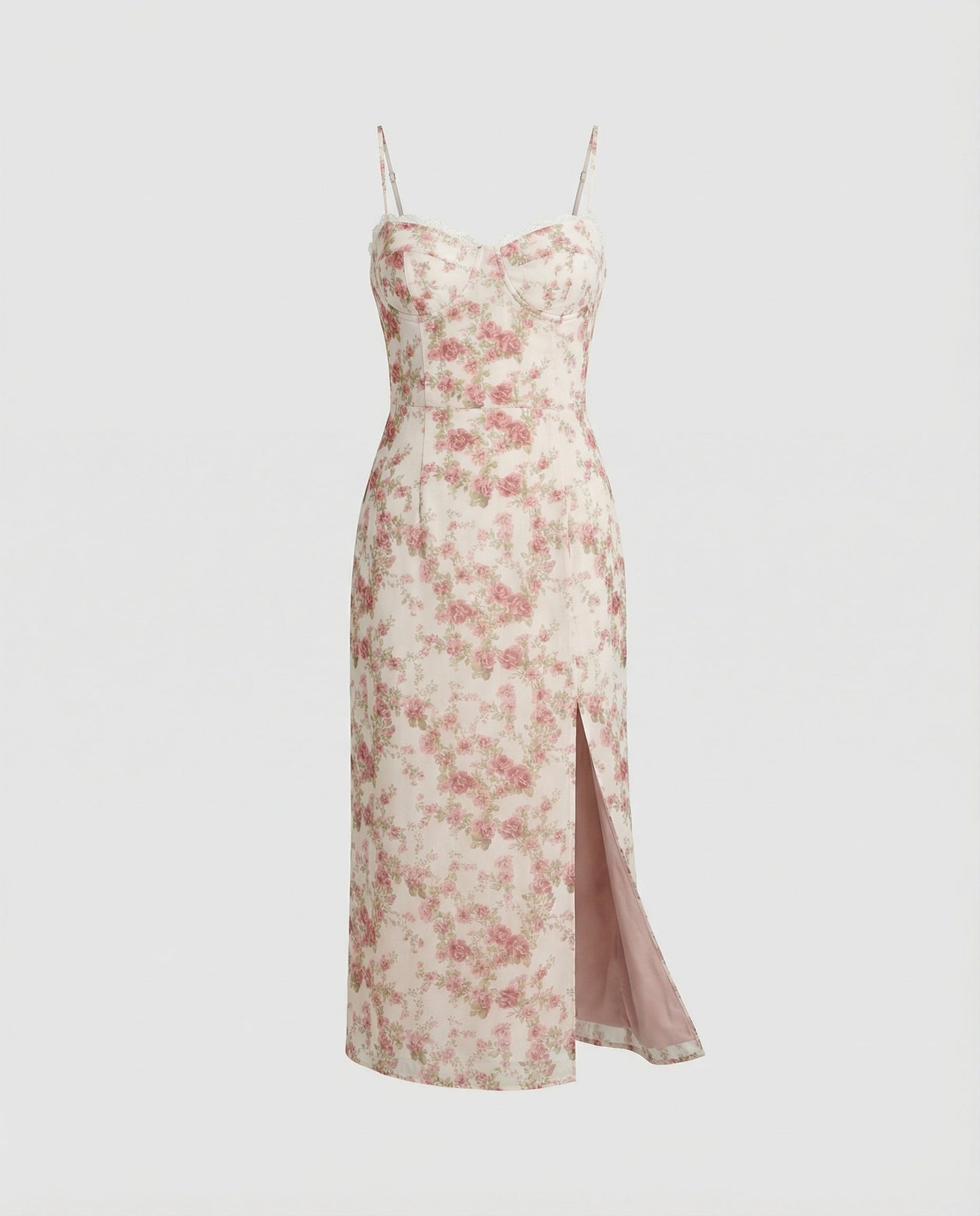Damen Sommerkleid Blumenmuster Plissee-Rock