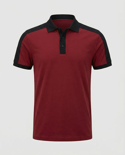 Herren Poloshirt Slimfit Kontrastkragen Modern