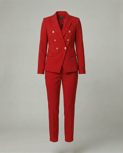 Damen Blazer Set Schick Modern Knopf