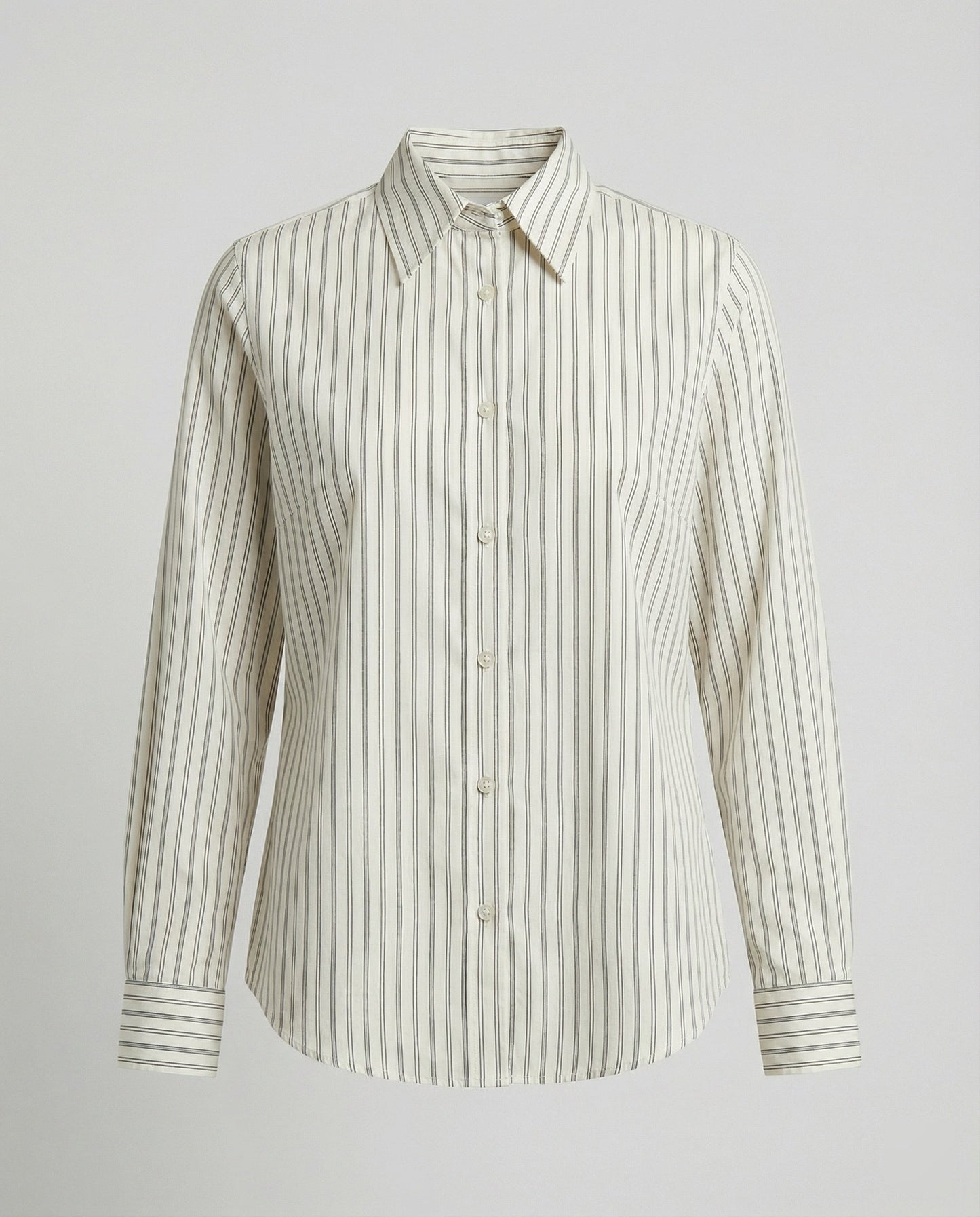 Damen Bluse Streifenmuster Mit Knöpfen Elegantes Design