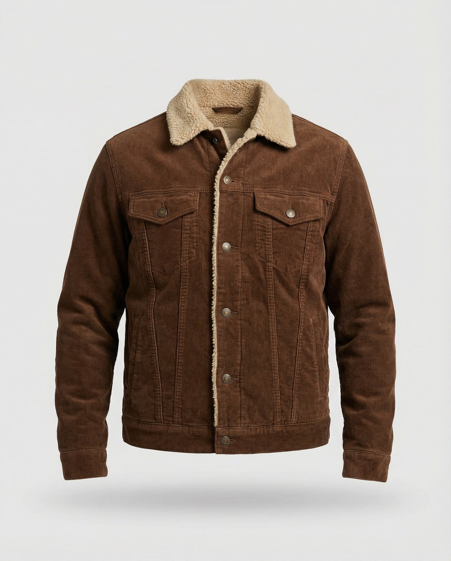 Herren Lederjacke Cord Elegant
