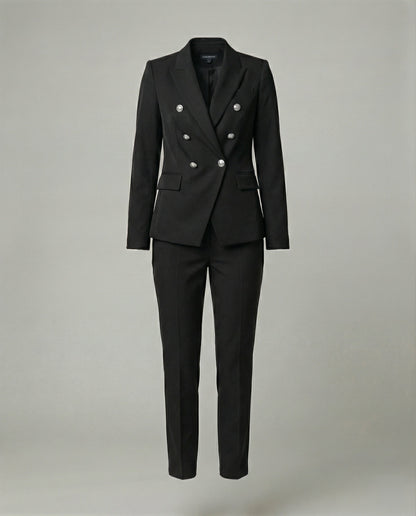 Damen Blazer Set Schick Modern Knopf