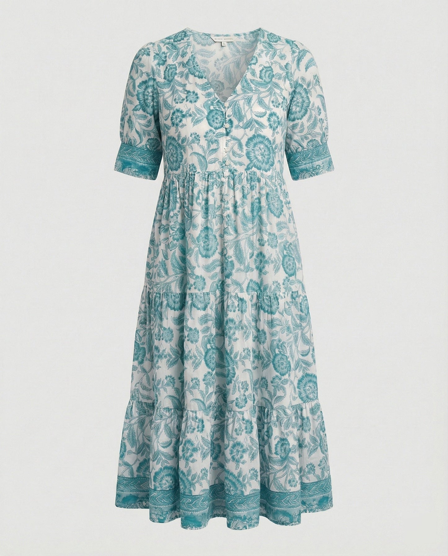 Damen Langkleid Blumenmuster Sommerkleid